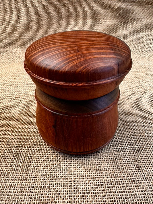 Striking Sheoak and Walnut Hourglass Box