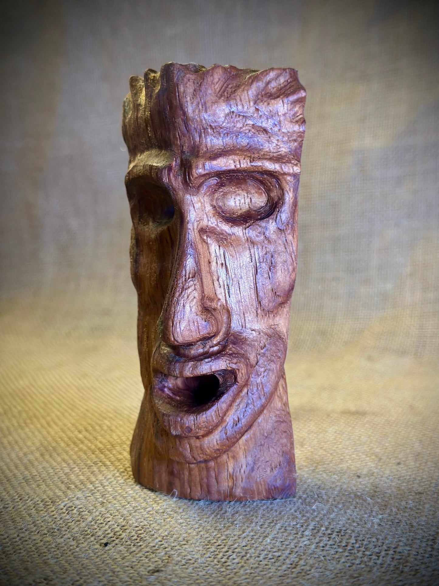 'Joyful George' Australian Red Cedar Bust