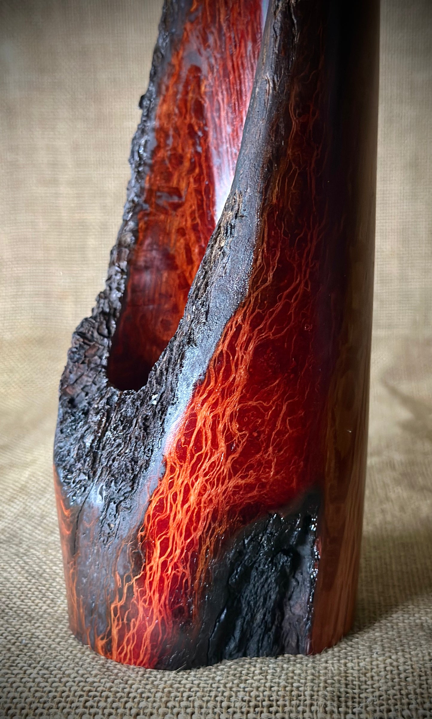 'The Flame' Lacey Sheoak Decorative Piece