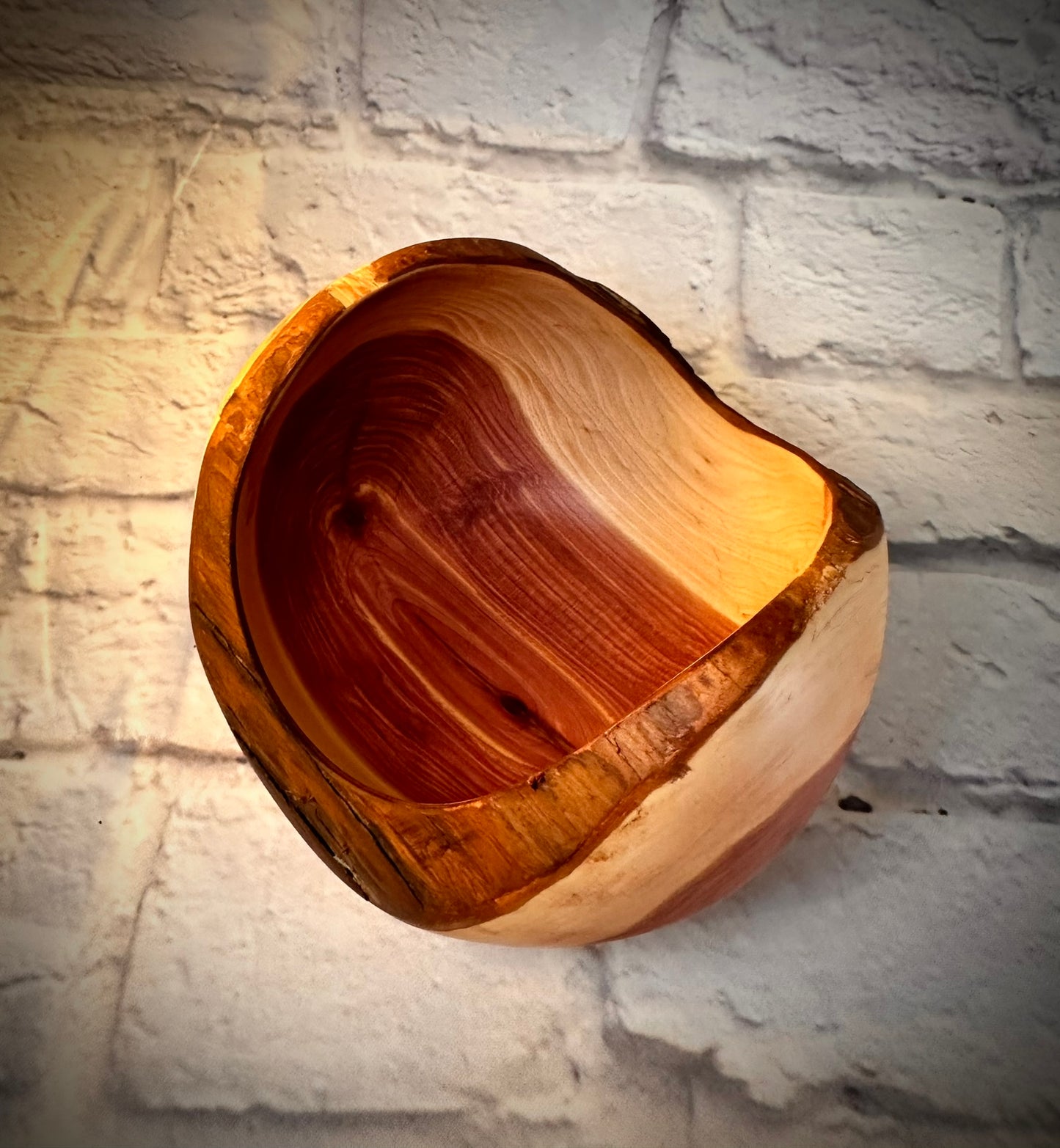 Eastern Red Cedar Half-Sphere Natural Edge Bowl
