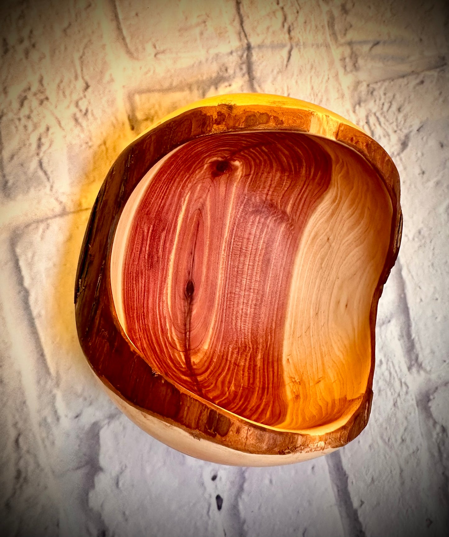 Eastern Red Cedar Half-Sphere Natural Edge Bowl