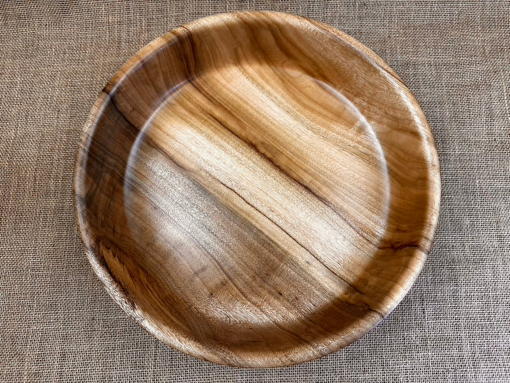 Camphor Laurel Fruit Bowl with Geometric Edge
