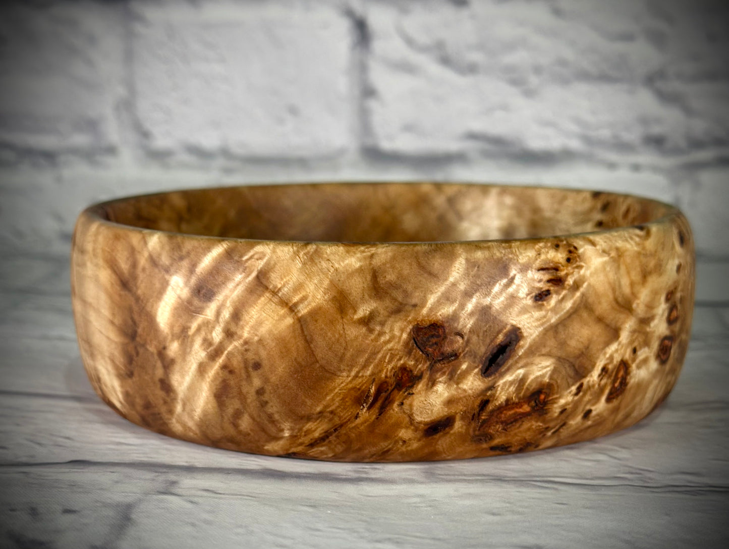 Modern Style Poplar Burl Functional Bowl