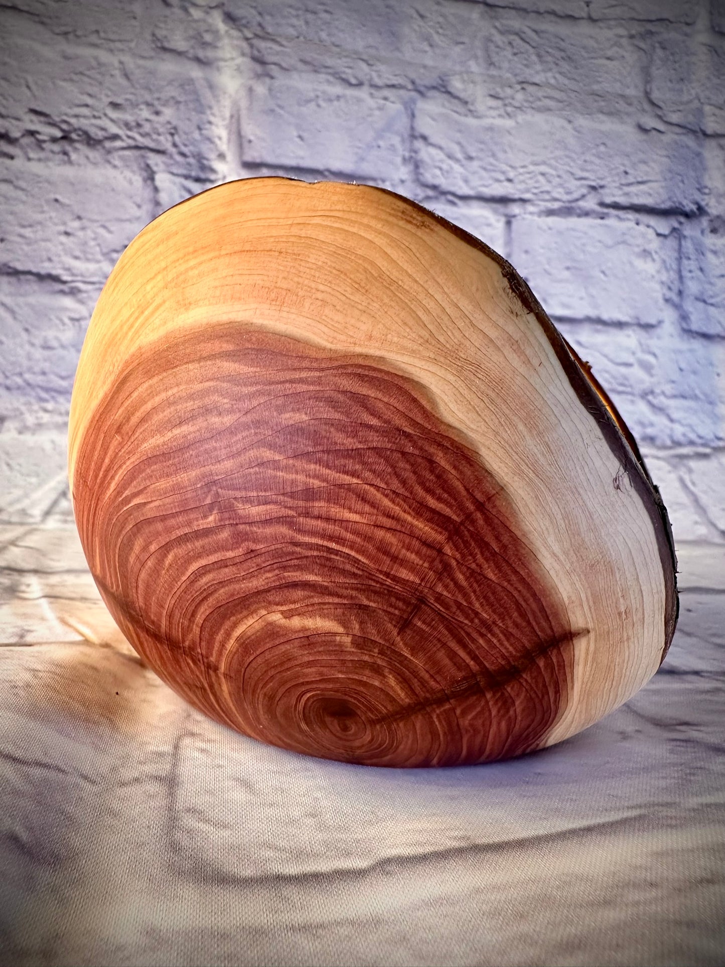 Eastern Red Cedar Half-Sphere Natural Edge Bowl