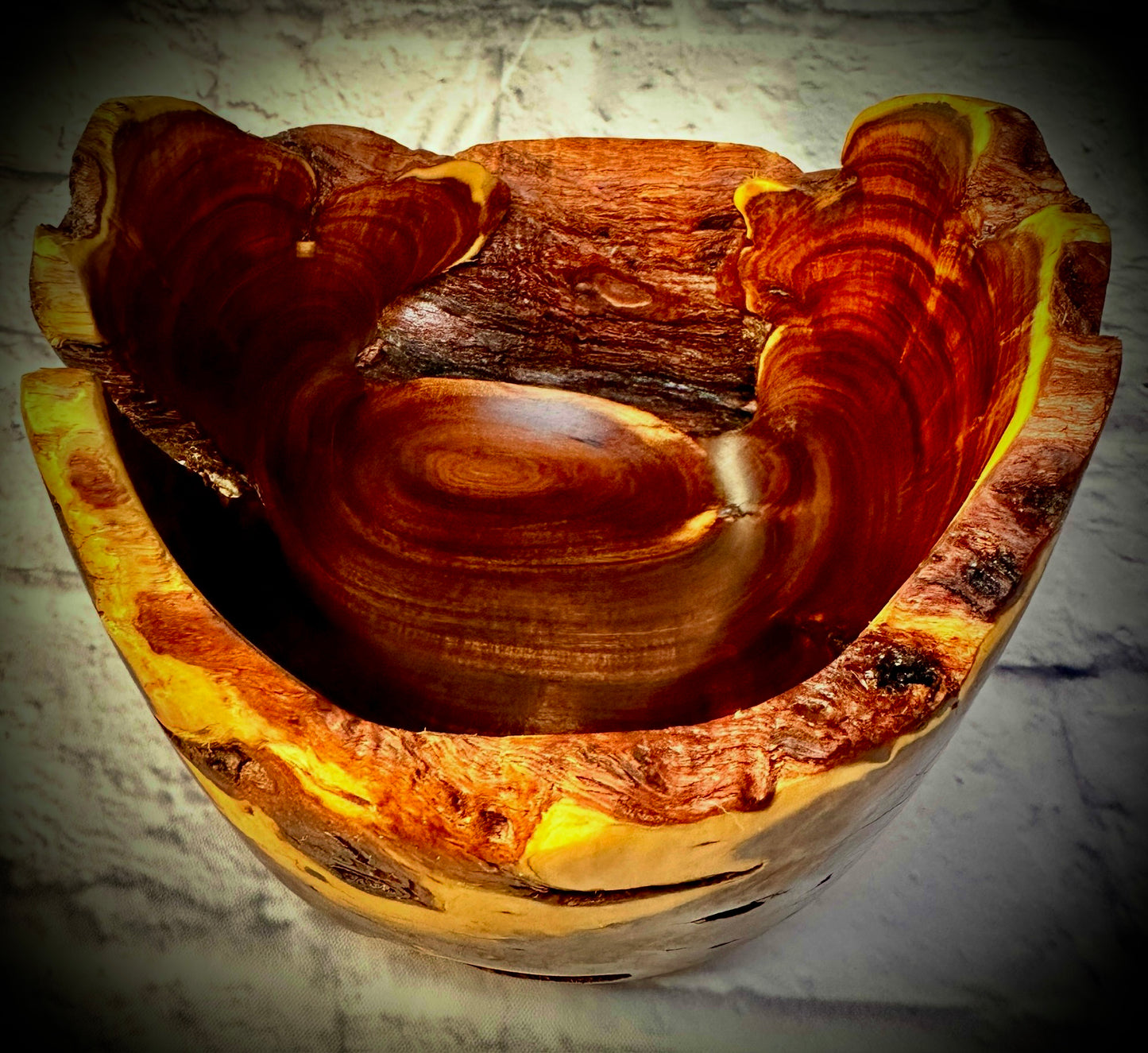 Unique Old Man Wadjil Large Natural Edge Bowl
