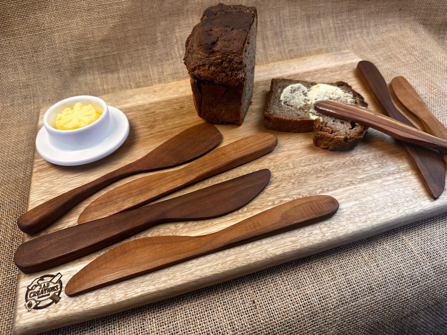 Handcrafted Walnut Butter Knives