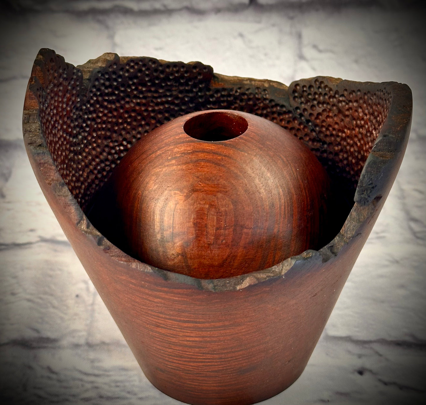 Sheoak Winged Natural Edge Hollow Form