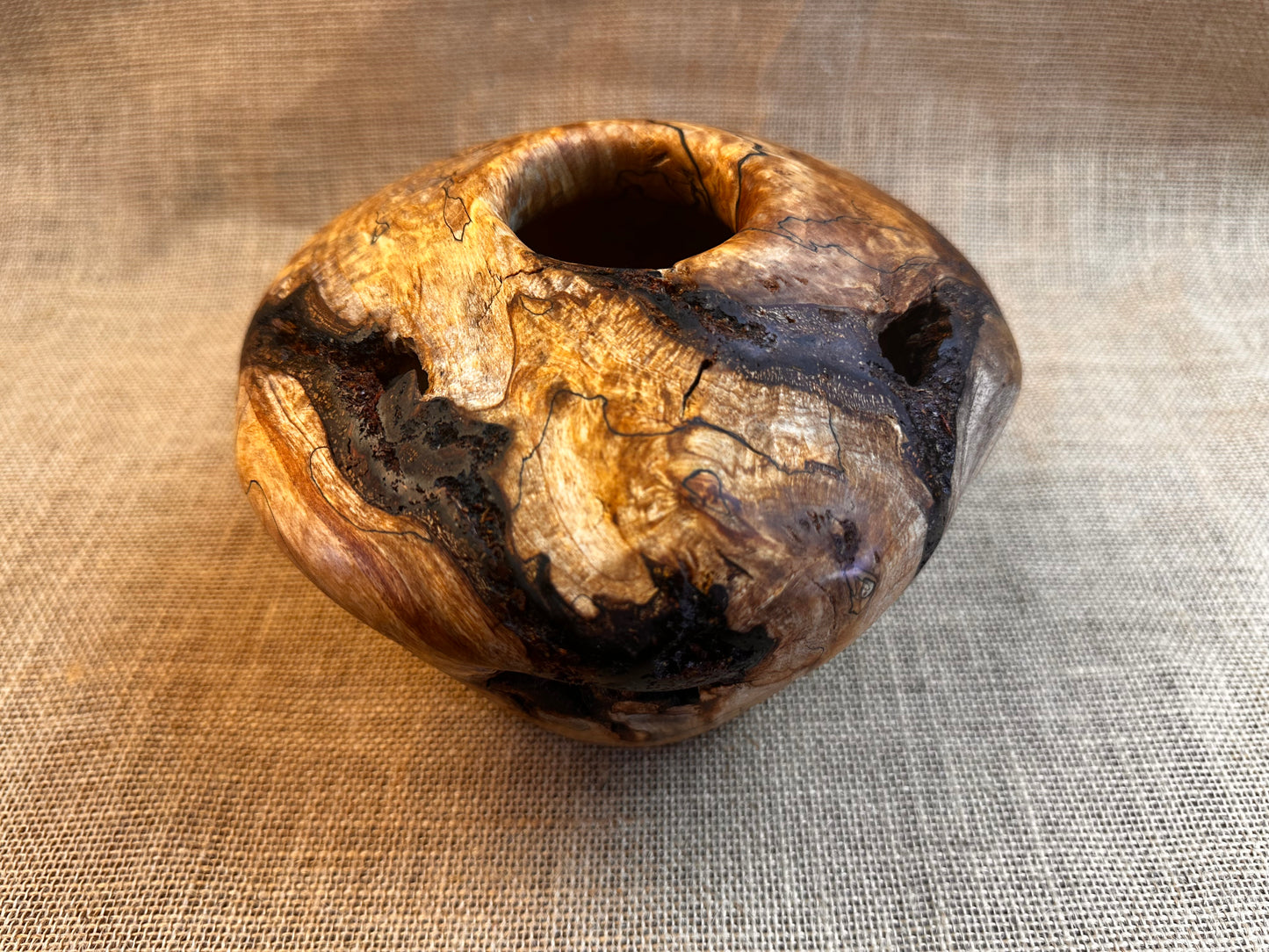 Spalted Silver Birch Hollow Form