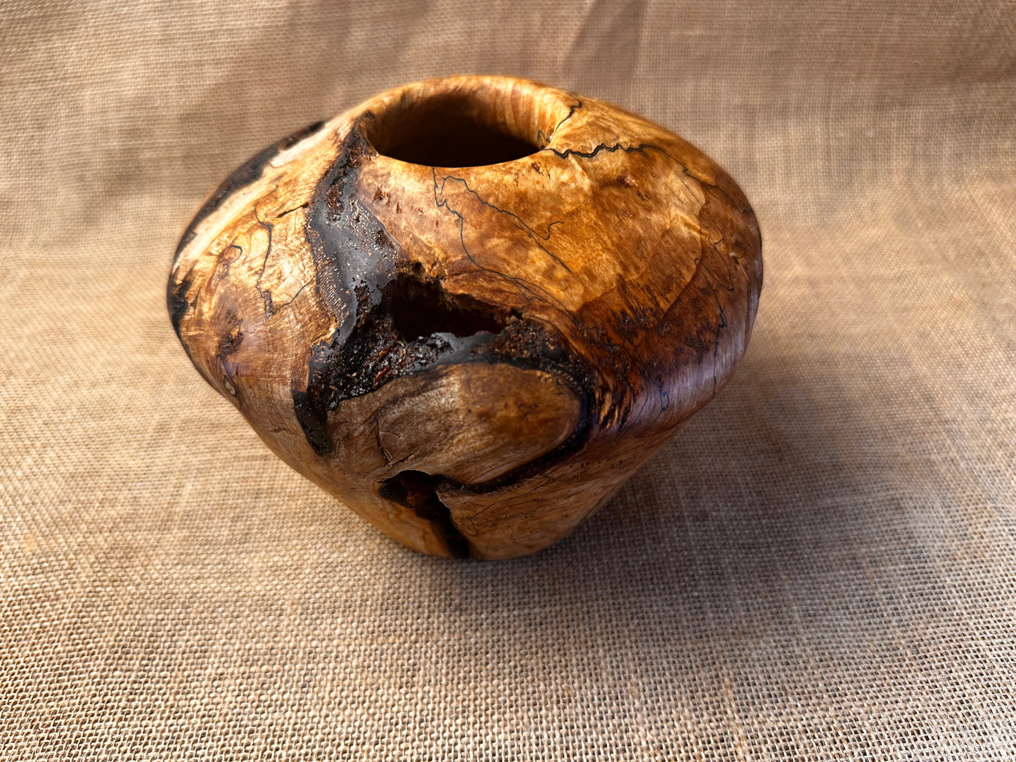 Spalted Silver Birch Hollow Form