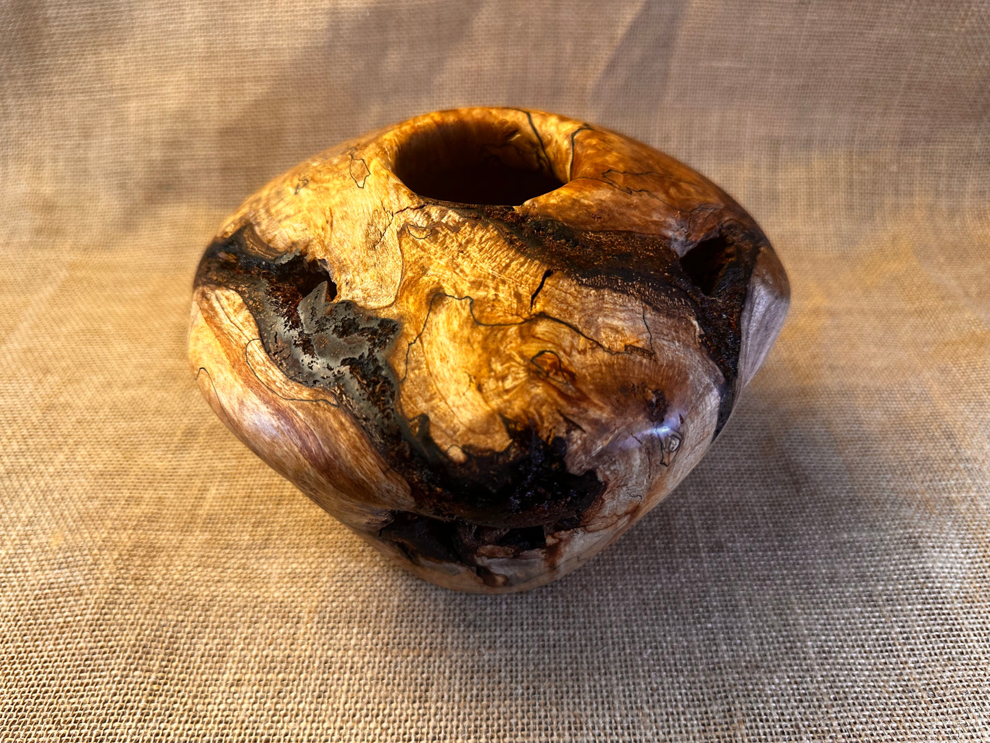 Spalted Silver Birch Hollow Form