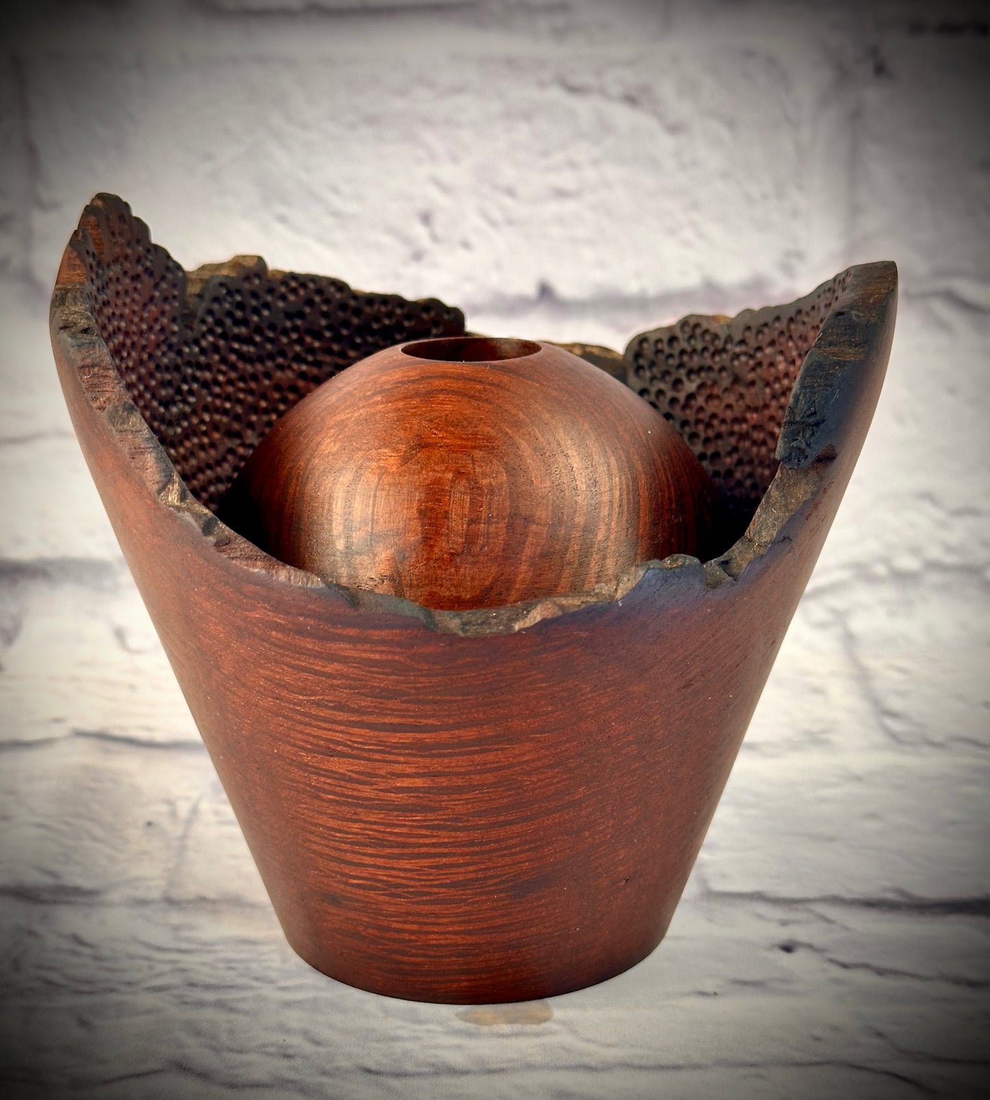 Sheoak Winged Natural Edge Hollow Form