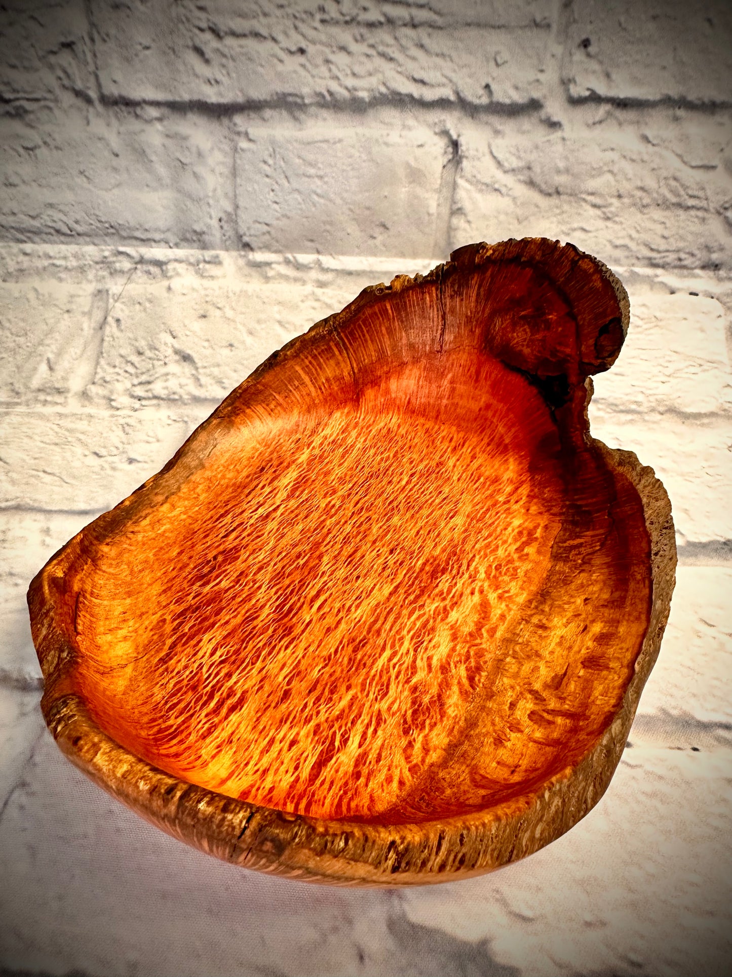 Pink Western Australian Sheoak Winged Natural Edge Bowl