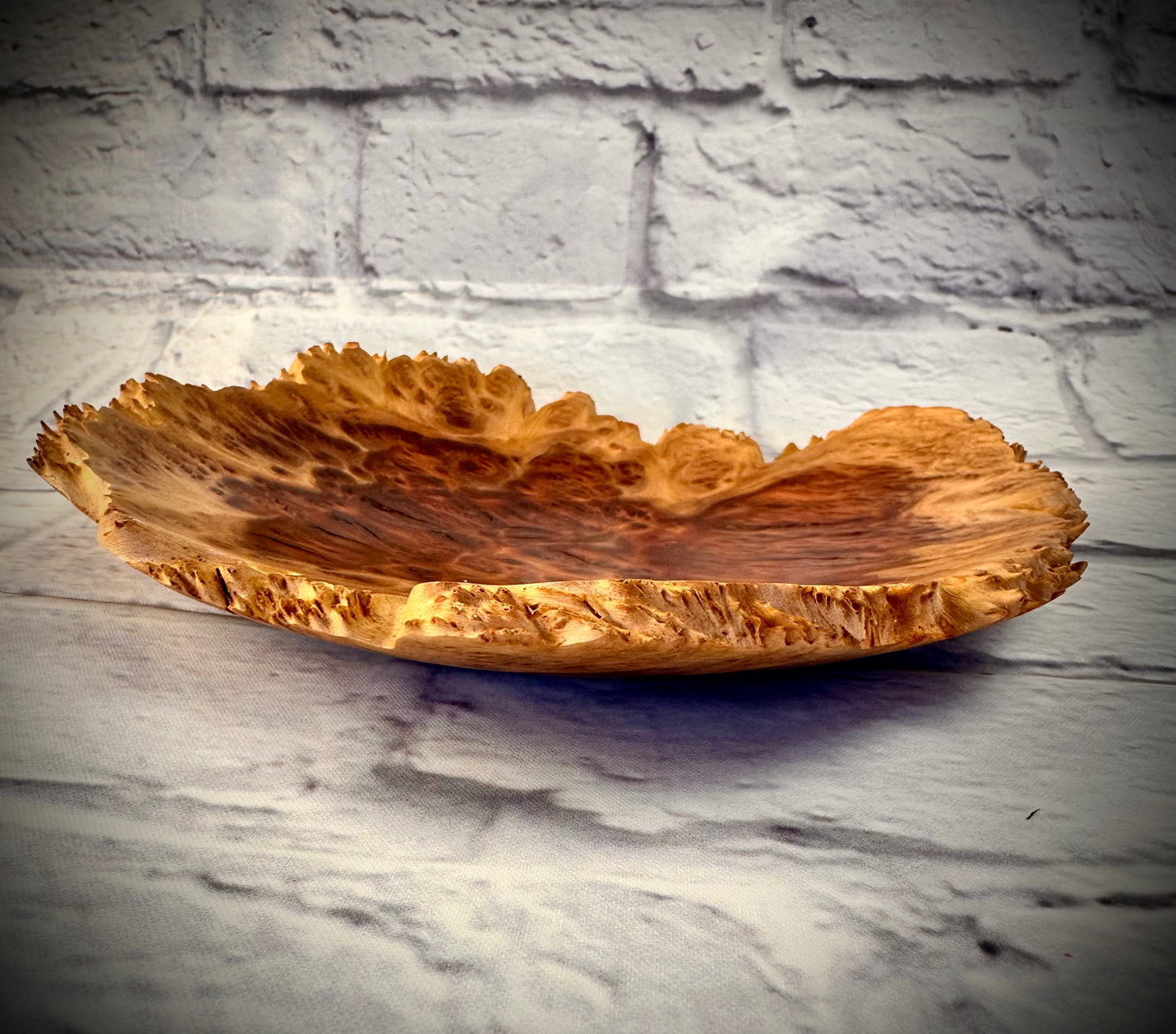 Red Mallee Burl Decorative Bowl with Natural Edge