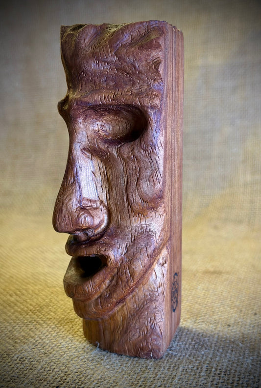 'Joyful George' Australian Red Cedar Bust