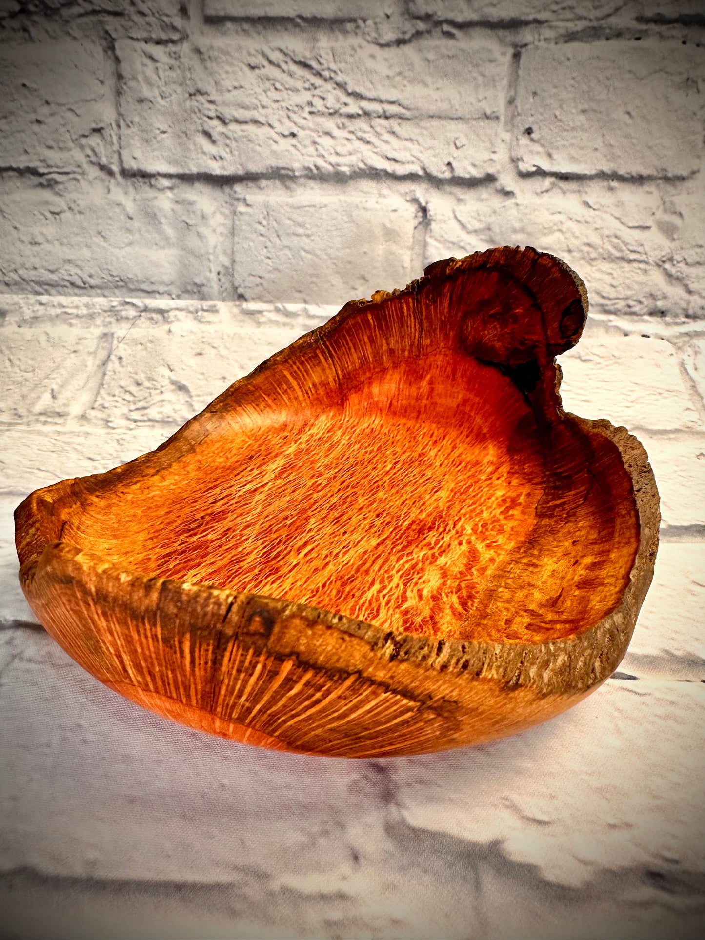 Pink Western Australian Sheoak Winged Natural Edge Bowl