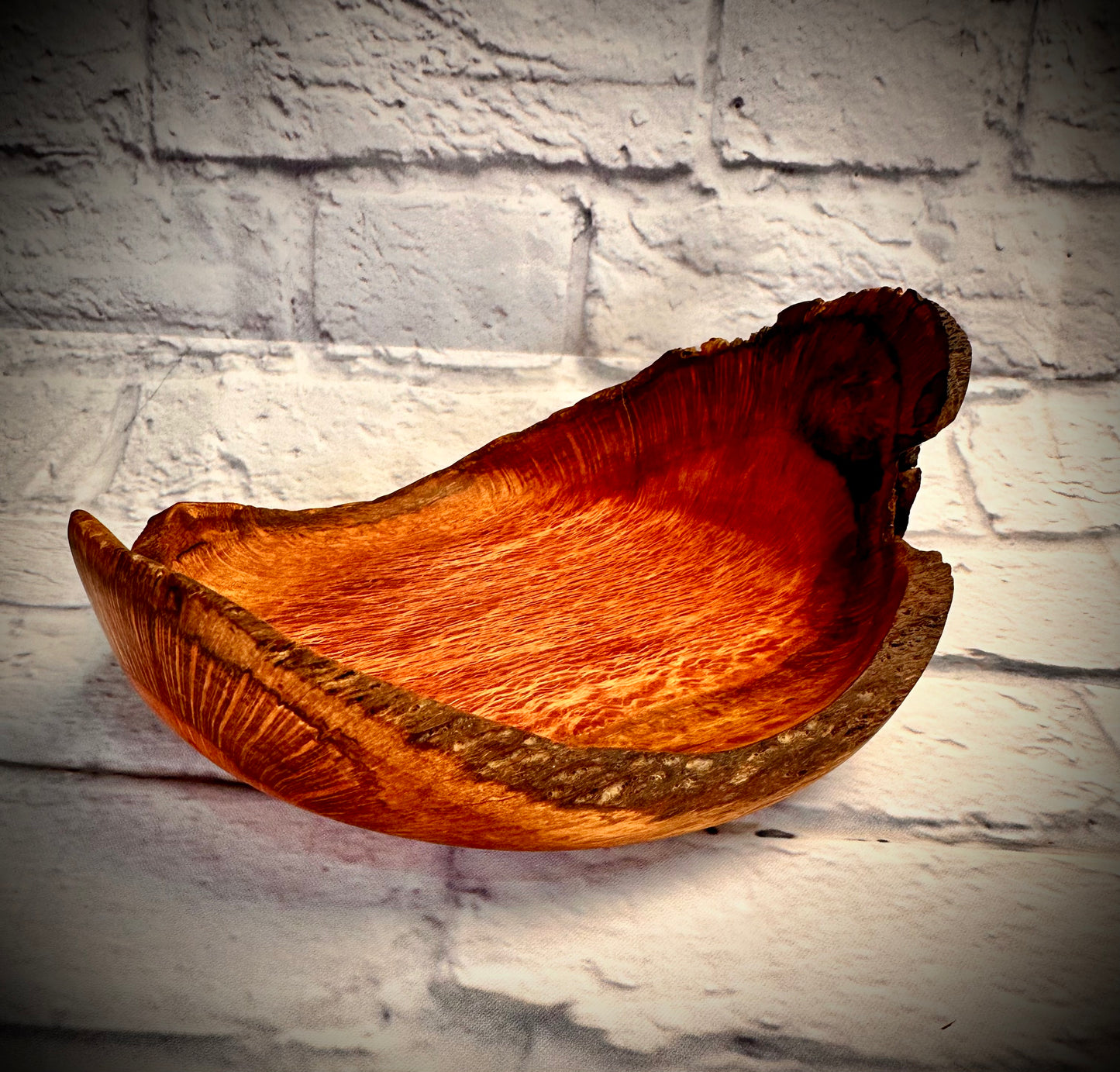 Pink Western Australian Sheoak Winged Natural Edge Bowl