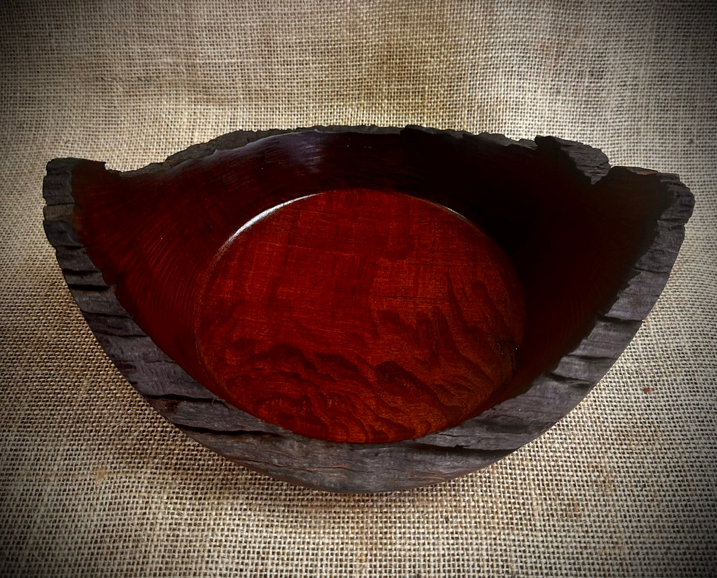 Pinjarra Sheoak Decorative Bowl with Bushfire Burnt Natural Edge