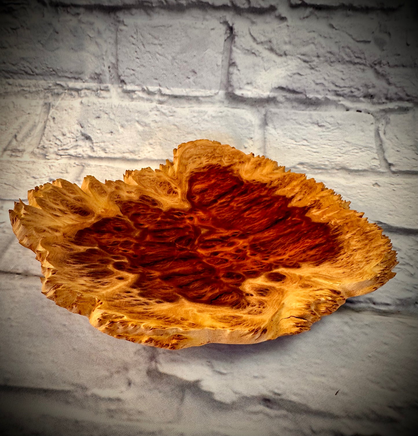 Red Mallee Burl Decorative Bowl with Natural Edge