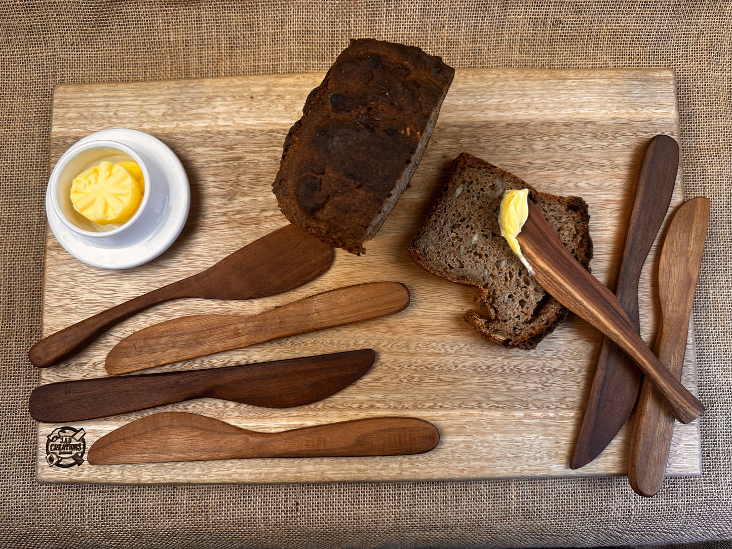 Handcrafted Walnut Butter Knives